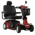 Load image into Gallery viewer, Discover Your Mobility Pride Maxima 4-wheel scooter in black with a padded seat and adjustable armrests, designed for comfortable mobility.