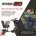 Load image into Gallery viewer, SNAPnGO Mobility Scooter Sport Edition with USB port, compact design, and sleek frame, ideal for easy outdoor transportation.