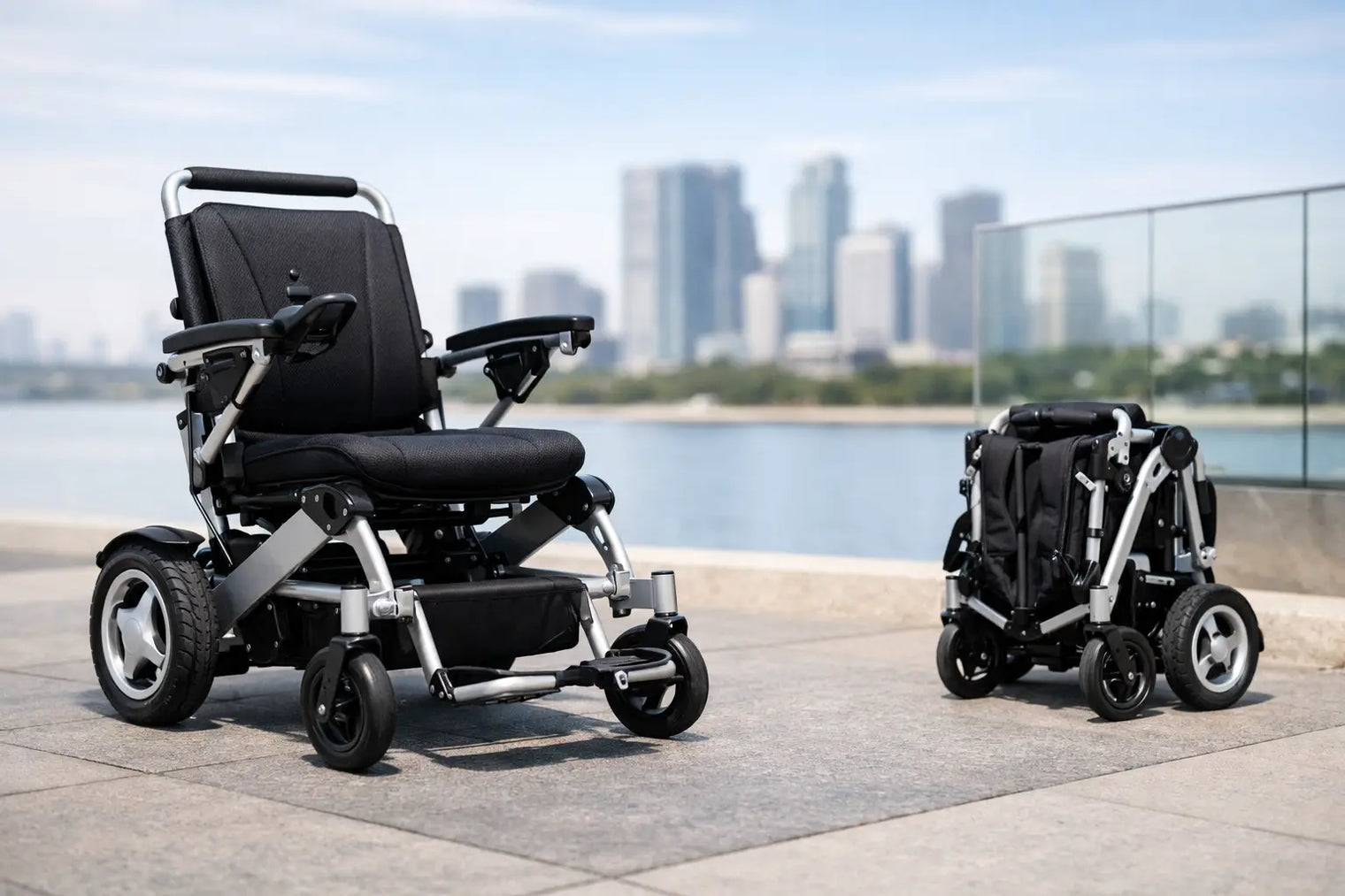 X-7 ComfyGO Lightweight Foldable Electric Wheelchair