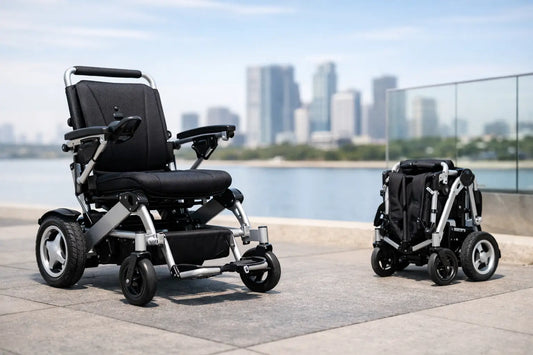 X-7 ComfyGO Lightweight Foldable Electric Wheelchair