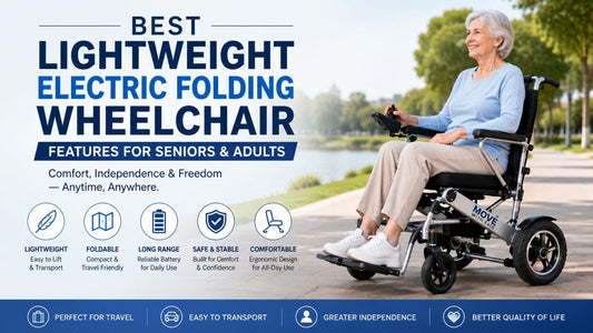 Best lightweight electric folding wheelchair for seniors and adults with portable folding design, comfortable seating, long battery range, and travel-friendly mobility