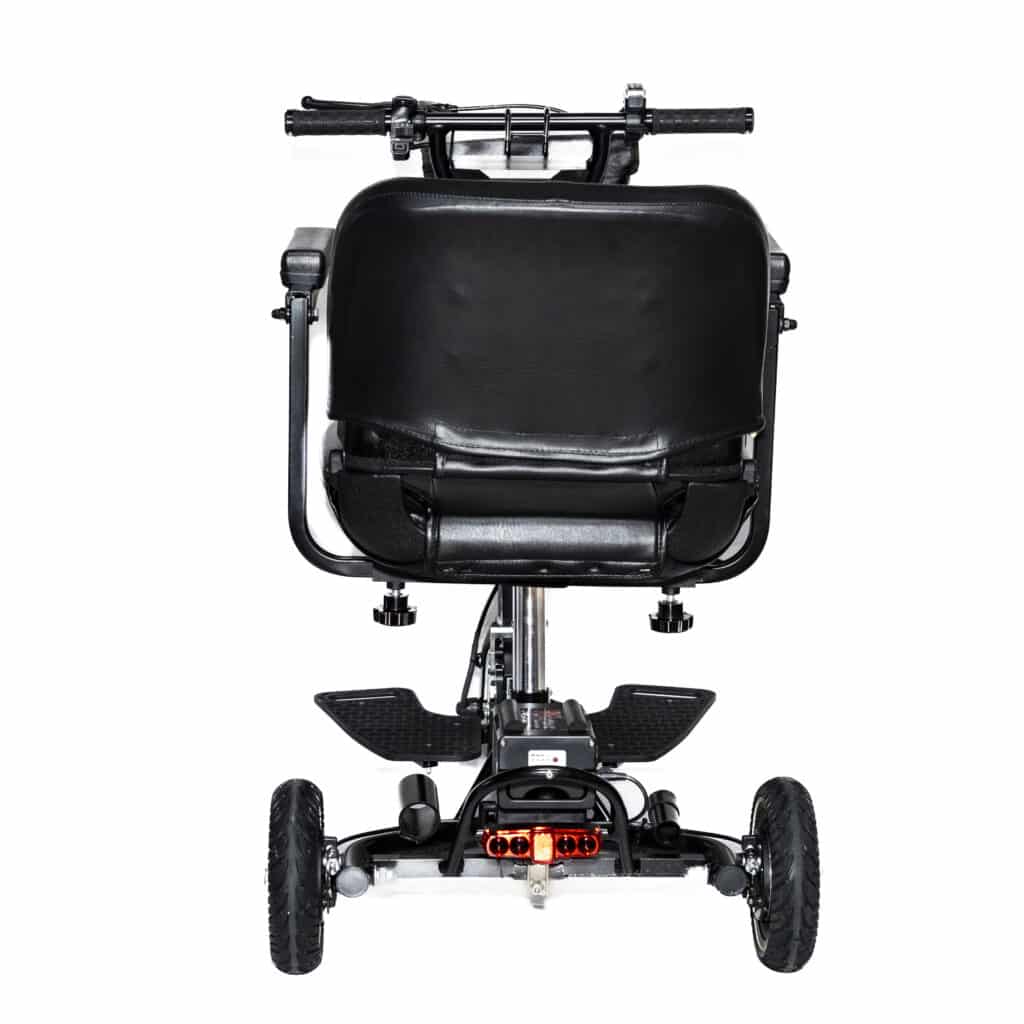 SNAPnGO Mobility Scooter Sport Edition with USB port, compact electric scooter for outdoor travel and easy portability.