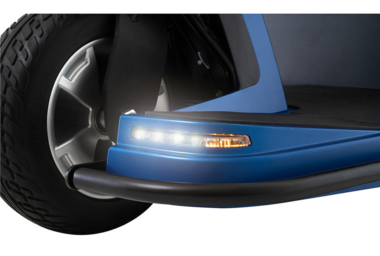 Discover Your Mobility Pride Maxima 4-wheel scooter with a comfortable seat and sturdy build, ideal for outdoor mobility needs.