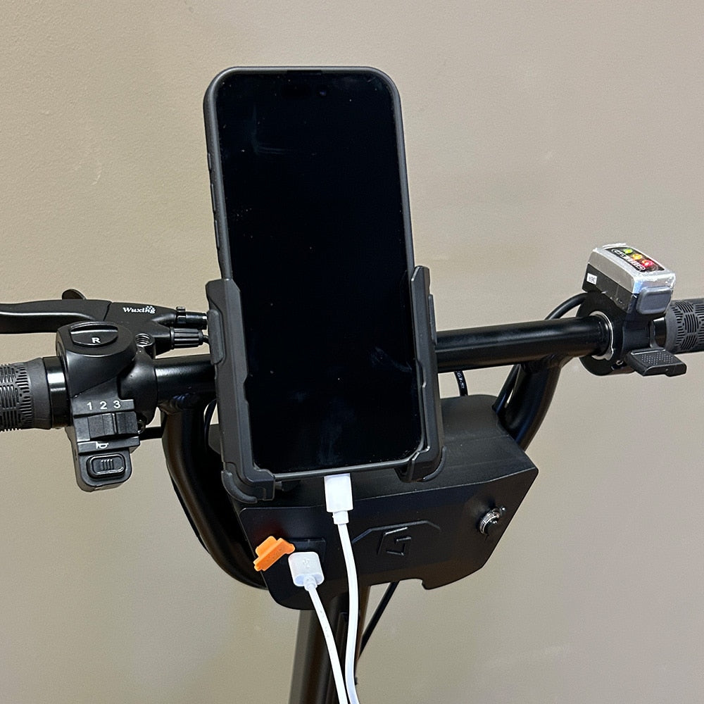 SNAPnGO Mobility Scooter Sport Edition with USB port, compact scooter with sleek design and ergonomic controls.