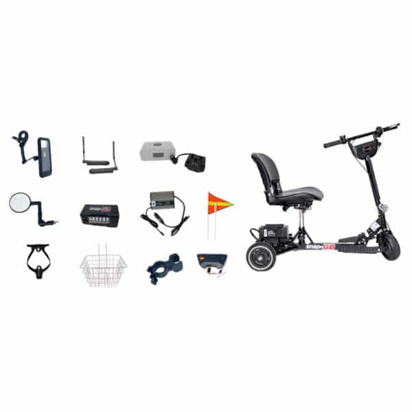 SNAPnGO Scooter Sport Edition USB with sleek design and handlebar controls, shown from the center angle.