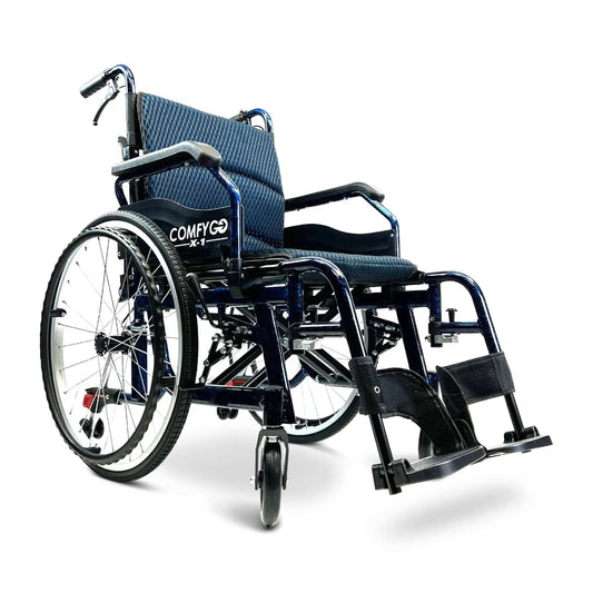 ComfyGO X-1  Lightweight Manual Wheelchair with Quick-Detach Wheels