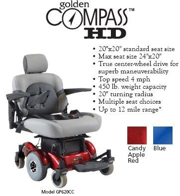 Golden Compass HD Power Wheelchair (Bariatric)