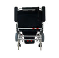 Load image into Gallery viewer, EZ Lite Cruiser Deluxe Regular DX8 electric wheelchair folded with back view, compact and portable design, black frame, user-friendly features
